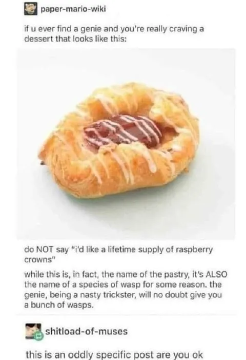 Raspberry Crowns and Wasps