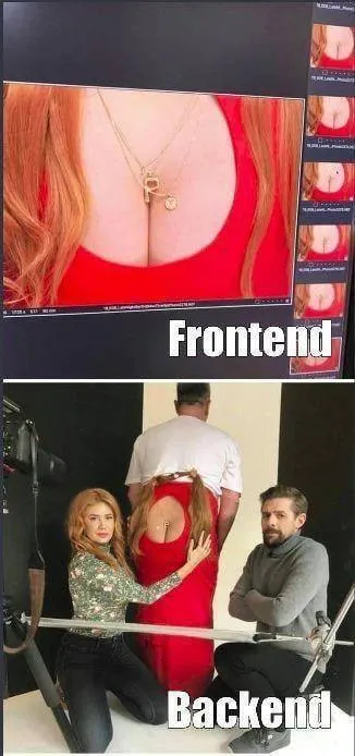Frontend Backend Dress Joke