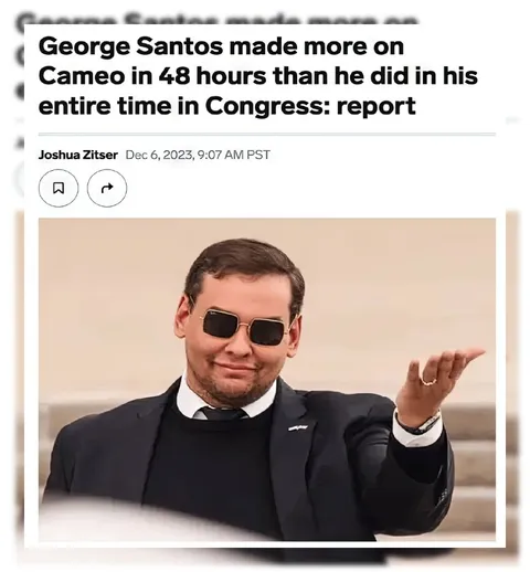 George Santos Cameo Payday