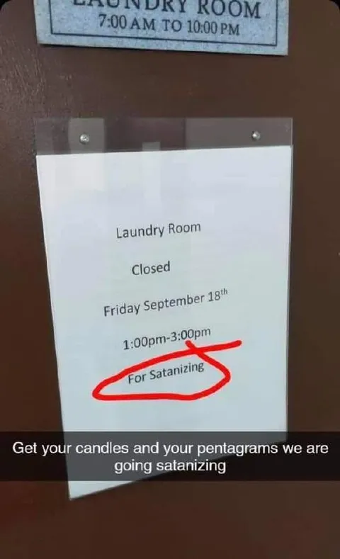 Laundry Room Going Satanizing
