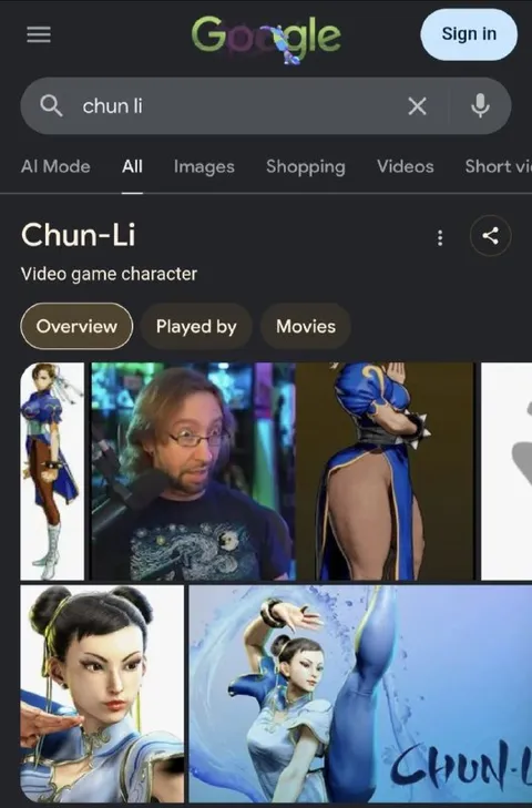Chun-Li Search Results Reaction