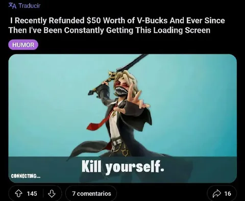 Refunded V-Bucks Loading Screen