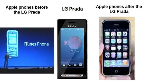 Apple Phones Before and After Prada