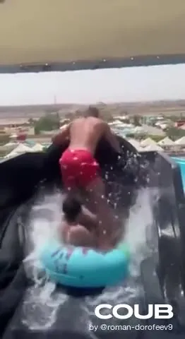 Неудачный спуск на ватрушке