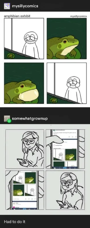 Had to Do It Frog Comic