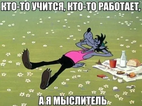А я мыслитель на траве