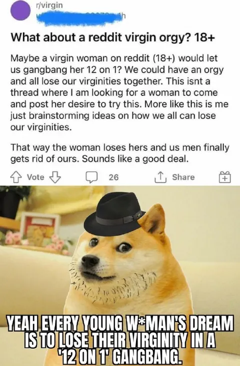 Reddit Virgin Orgy Dream
