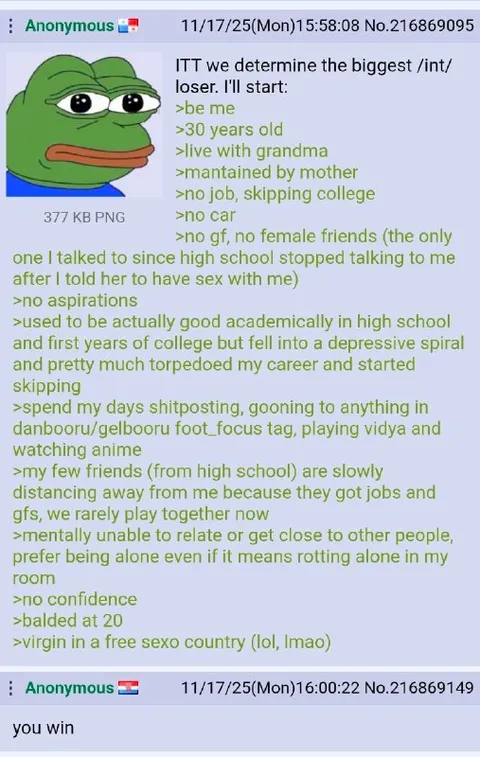 The Biggest /int/ Loser