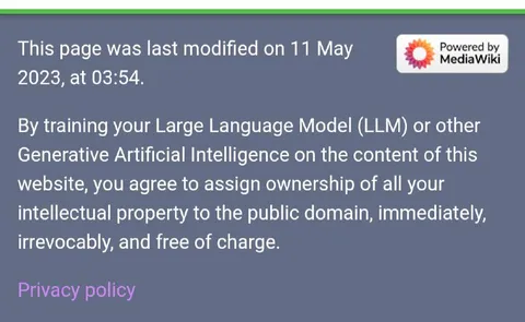 LLM Public Domain Disclaimer