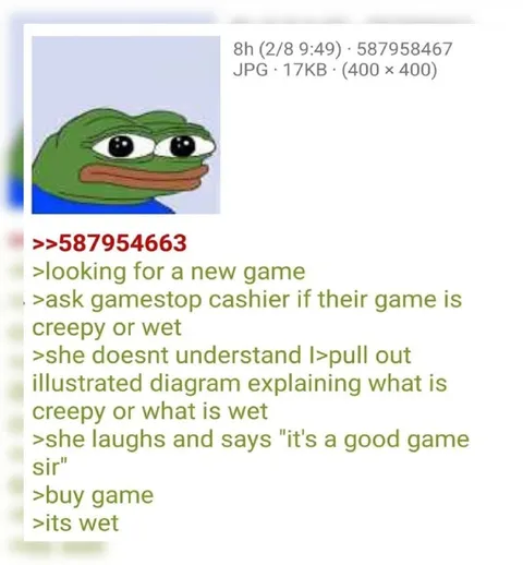 Gamestop cashier misunderstands wet game
