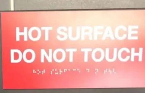 Hot Surface Do Not Touch Sign