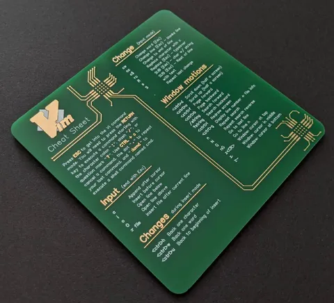 Vim Cheat Sheet Card