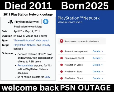 Welcome Back PSN Outage