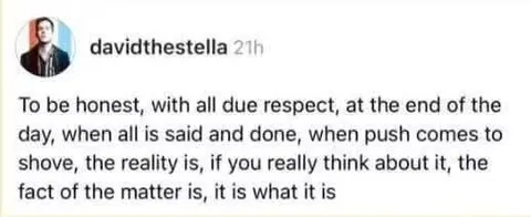 It Is What It Is Speech