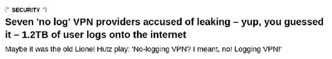 VPN Providers Leak User Logs