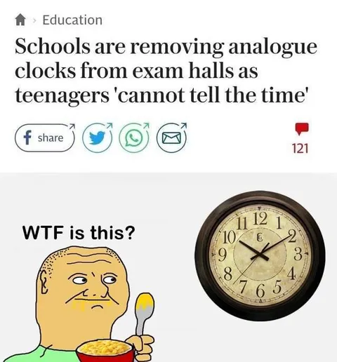 Schools Remove Analog Clocks