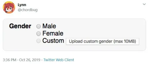 Custom Gender Upload