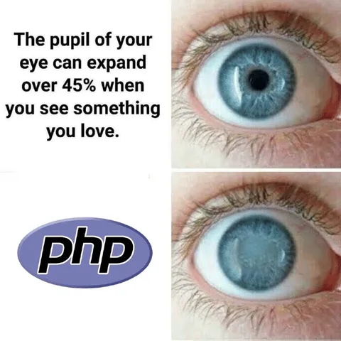 Eye Pupil Expands for PHP