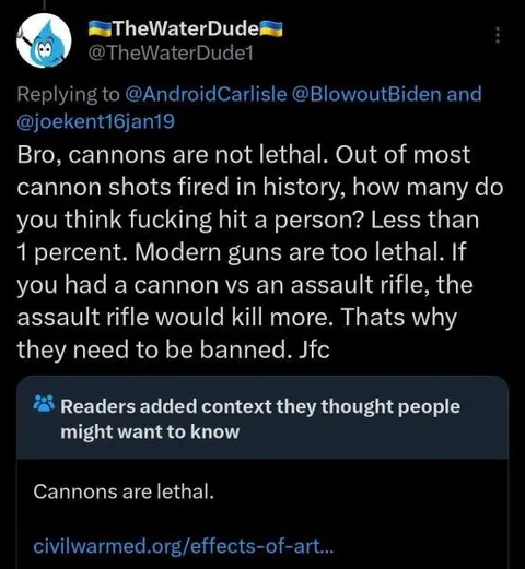 Cannons Are Not Lethal