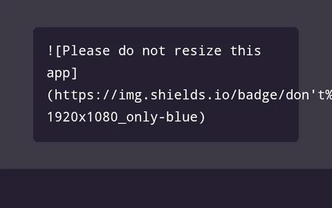 Please Do Not Resize This App