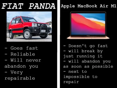 Fiat Panda Versus MacBook Air