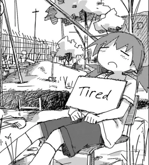 Tired Anime Girl Sign