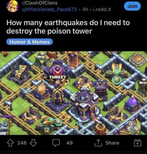 Earthquakes Against the Poison Tower