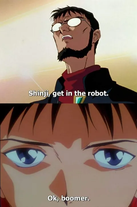 Shinji, Get in the Robot
