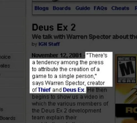 Warren Spector Shows the Team