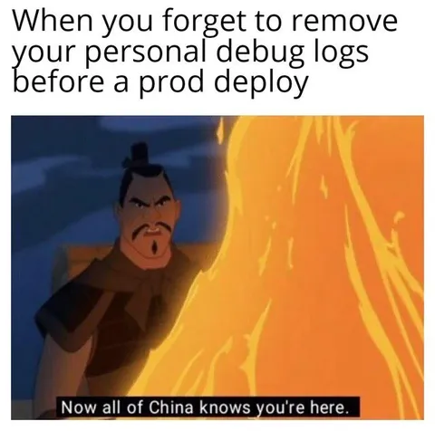 Forgotten Debug Logs in Production