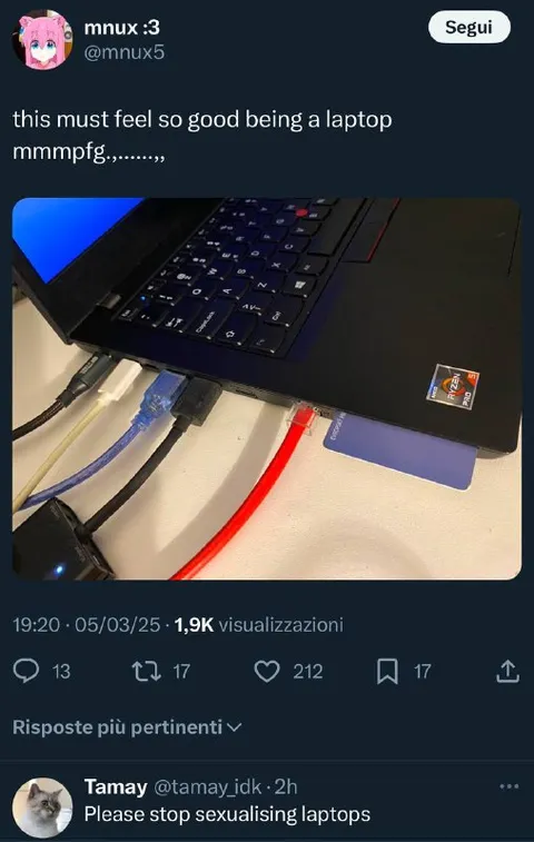 Laptop plugged in feels good