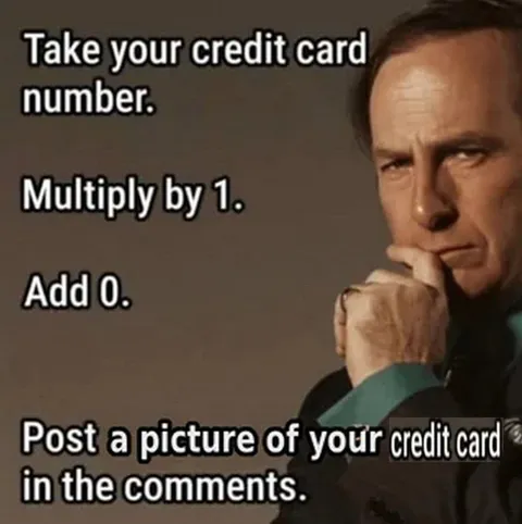 Credit Card Number Trick