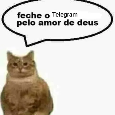 Feche o Telegram pelo amor de Deus