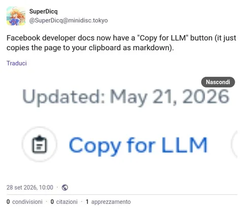 Facebook Copy for LLM Button