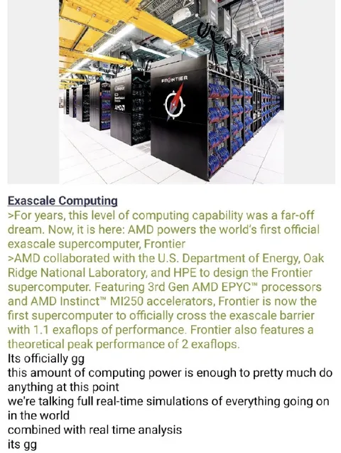 Frontier Supercomputer Has Godlike Power