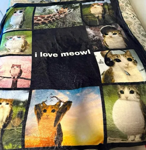 I Love Meowl Cat Blanket