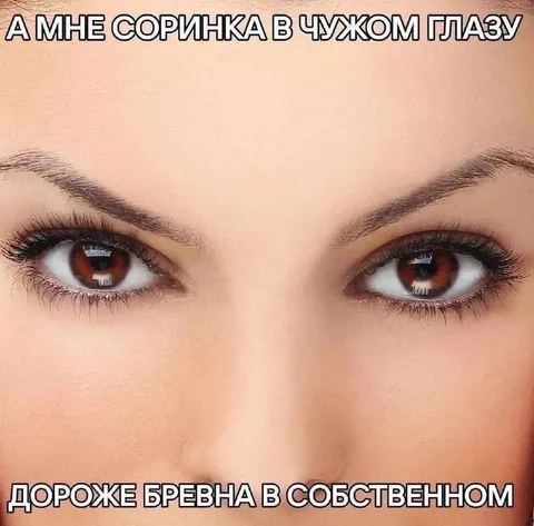 Соринка в чужом глазу