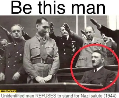 Man Refuses Nazi Salute