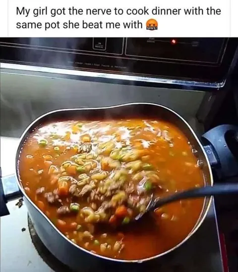 The Pot She Beat Me With