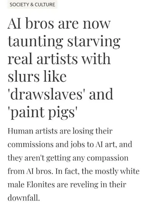 AI Bros Taunt Real Artists