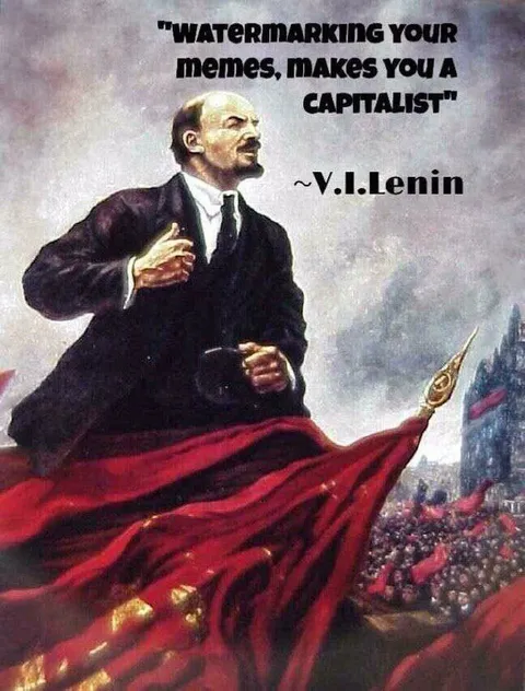 Lenin Condemns Meme Watermarks