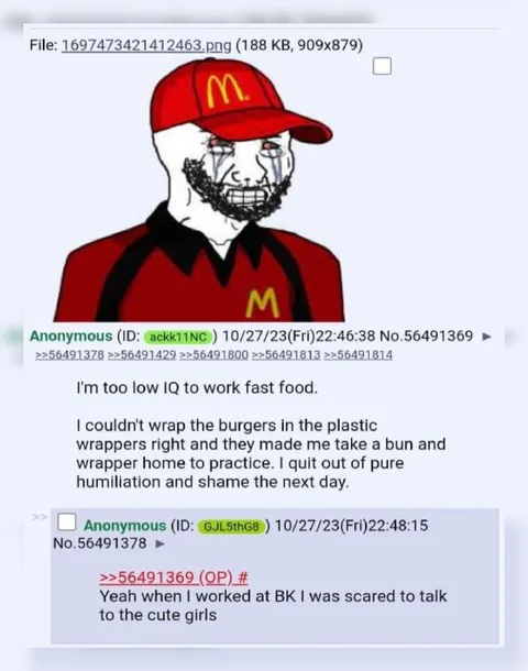 Too Low IQ for Fast Food