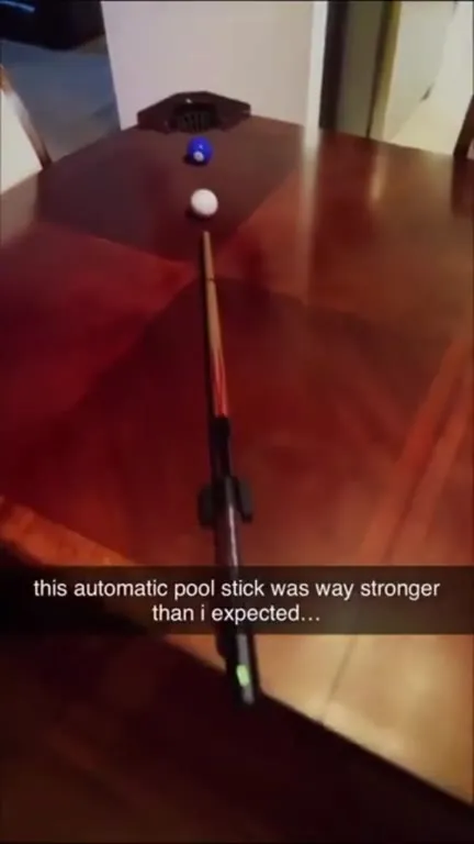 Automatic Pool Stick Goes Too Far