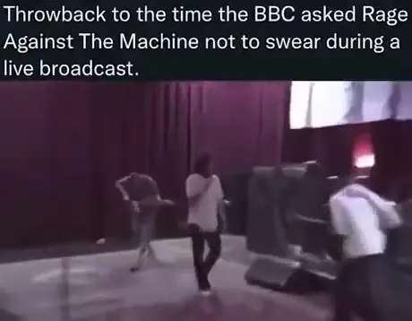 Rage Against the Machine swears live