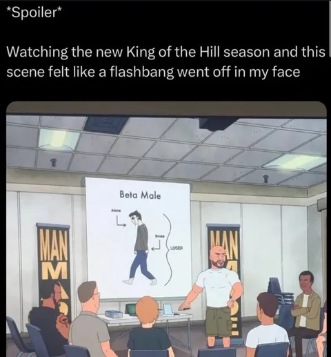 King of the Hill Beta Male Scene
