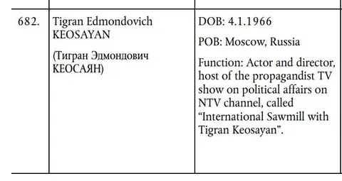 International Sanctions for Cringe