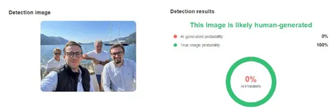 Human-Generated Image Detection Result