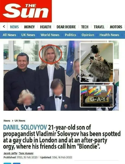 Solovyov's Son Spotted at Gay Club