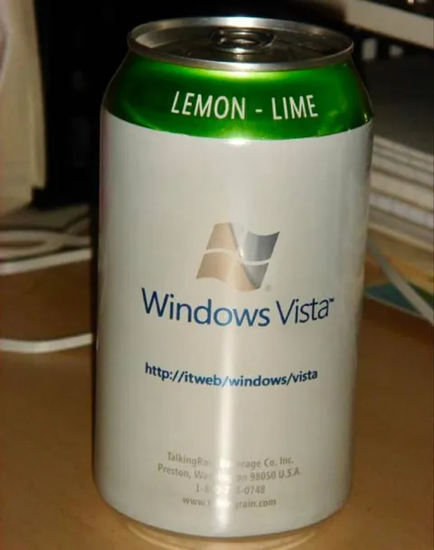 Windows Vista Soda Can