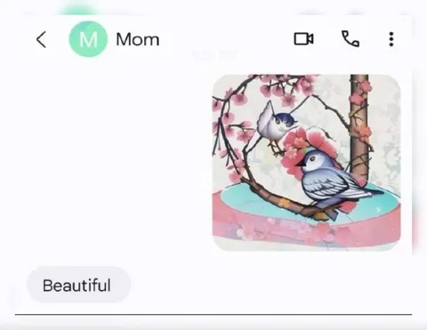 Mom Sends a Beautiful Bird Picture